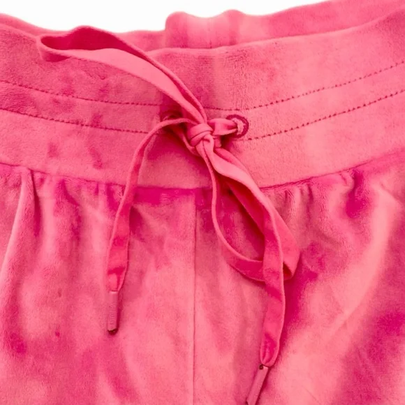 Victoria’s Secret On Pointe Pink Velour High Rise Drawstring Joggers Size Medium - Picture 9 of 14